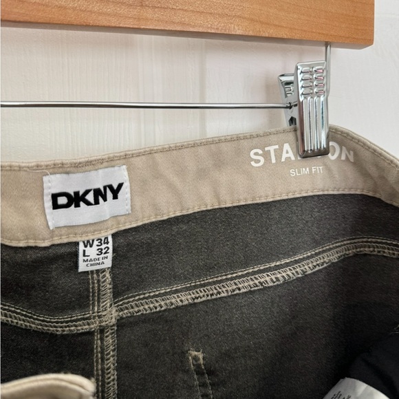 DKNY Khaki Slim Fit Pants 34x32 - Picture 3 of 5
